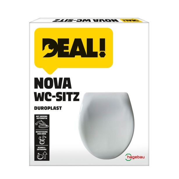 DESKA ZA WC ŠKOLJKO DEAL NOVA 2.0 BELA MEHKO ZAPIRANJE