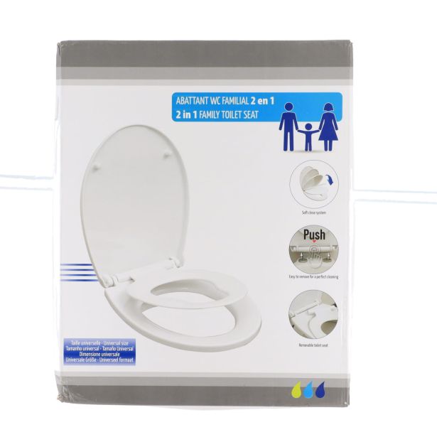 DESKA ZA WC ŠKOLJKO TENDANCE Z INTEGRIRANIM OTROŠKIM NASTAVKOM PP, SC, BELA