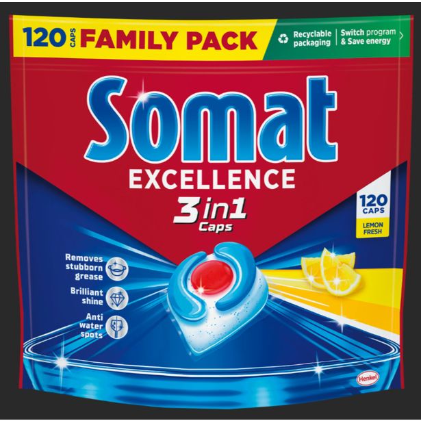 DETERGENT-STROJ.POMIVANJE HENKEL LCH SOMAT KAPSULE 3V1 2.17 KG EXCELLENCE 120 PRANJ