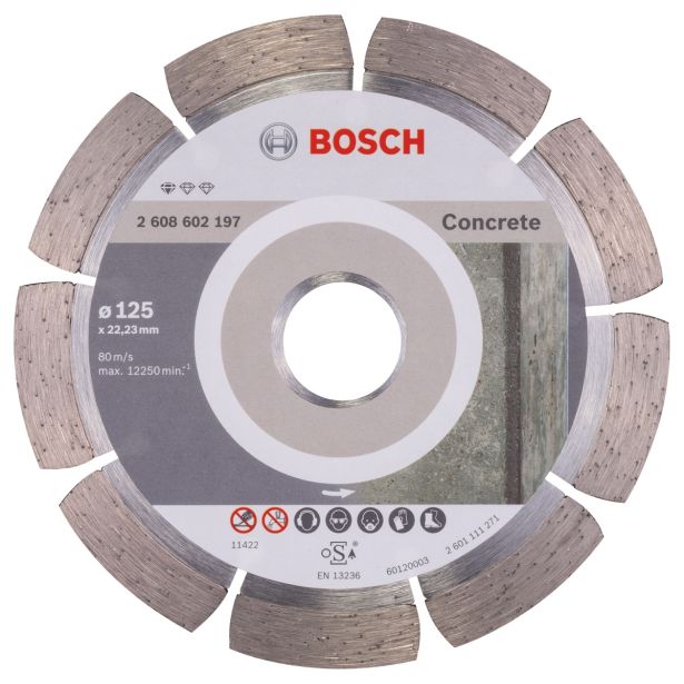 DIAMANTNA REZALNA PLOŠČA BOSCH 125X22.23X1.6X10 MM ZA BETON