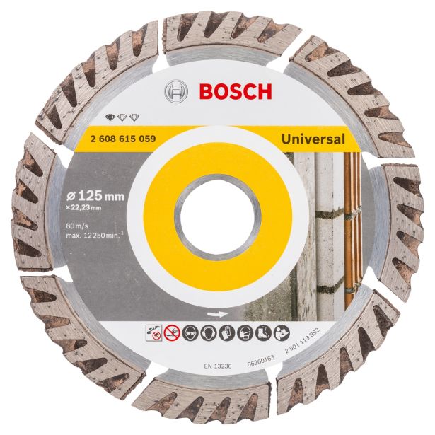 DIAMANTNA REZALNA PLOŠČA BOSCH 125X22.23X2X10 MM UNIVERZALNA