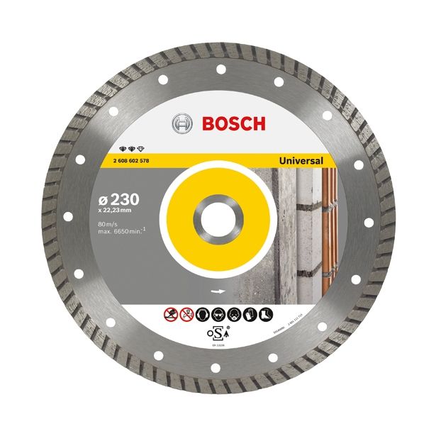 DIAMANTNA REZALNA PLOŠČA BOSCH 230X22.23 MM UNIVERSAL TURBO