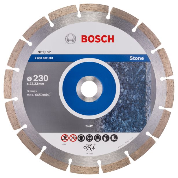 DIAMANTNA REZALNA PLOŠČA BOSCH 230X22.23X2.3X10 MM ZA KAMEN