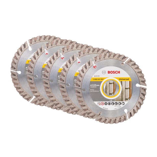 DIAMANTNA REZALNA PLOŠČA BOSCH 5-DELNI KPL 230X22.23MM STANDARD FOR UNIVERSAL