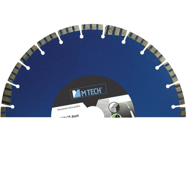 DIAMANTNA REZALNA PLOŠČA MTECH 300X25.4X10MM ASFALT, BETON