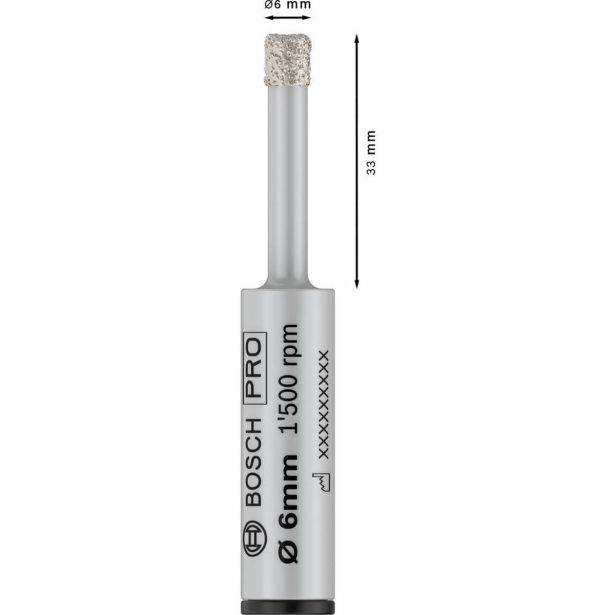 DIAMANTNI SVEDER IN KRONA BOSCH PRO CERAMIC DRY 6X33X13 MM