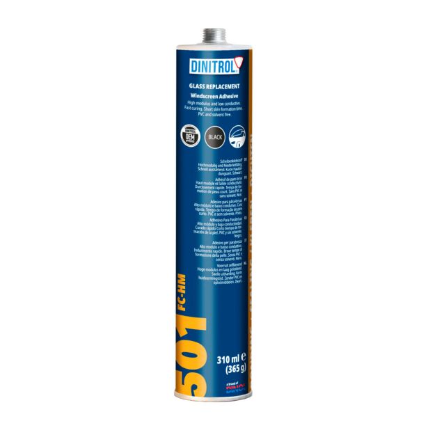 DINITROL 501 FC-HM 310ML KARTUŠA. LEPILNA MASA ZA VETROBRANSKA STEKLA.