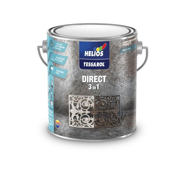 ANTIKOROZIVNI PREMAZ HELIOS TESSAROL DIRECT 3IN1 RAL 5017 MODRA 2.5 L