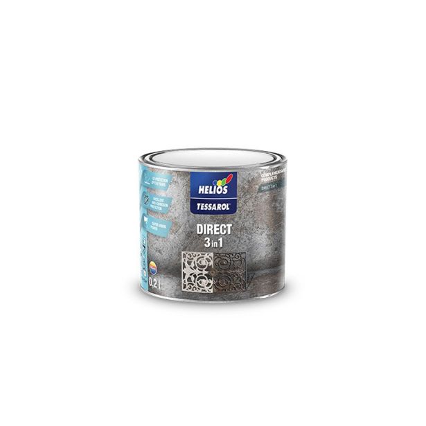 ANTIKOROZIVNI PREMAZ HELIOS TESSAROL DIRECT 3IN1 RED BROWN 0.2 L