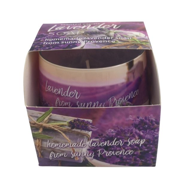 SVEČA MULLER DIŠEČA V KOZARCU 100 G LAVANDA