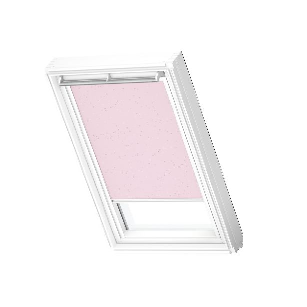 SENČILO ZA STREŠNO OKNO VELUX DKL MK06 4659S SIESTA, ROZA Z ZVEZDICAMI