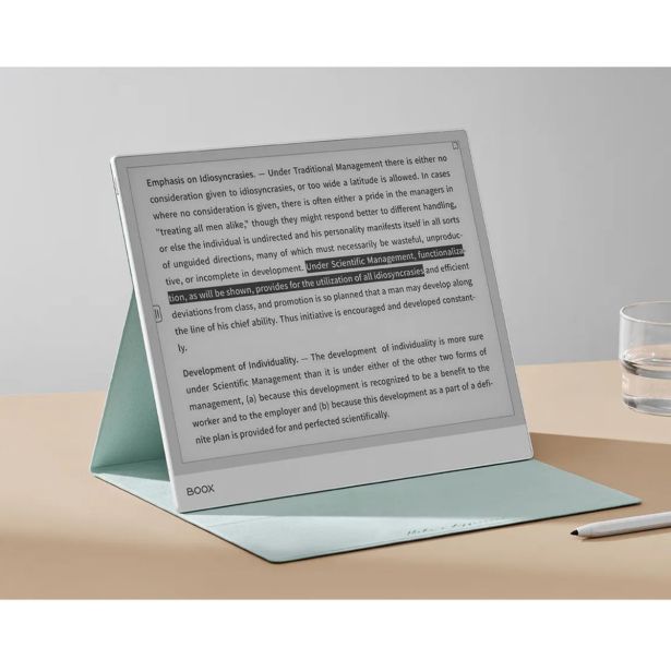 DODATEK ZA E-BRALNIK BOOX NOTE / TAB SERIES ORIGINALNI OVITEK ETUI ZA MODEL NOTE MAX TAB X C MAGNETNI FUNKCIJA STOJALA SIV