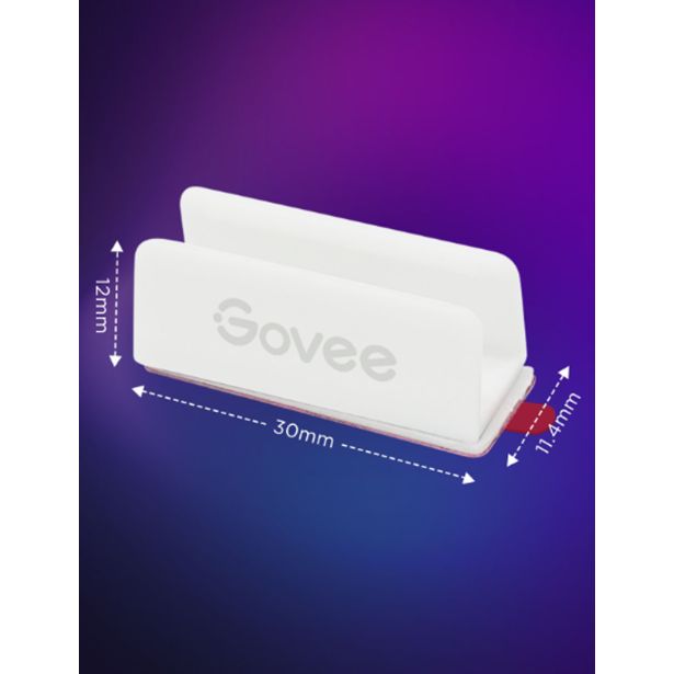 DODATEK ZA PAMETNI DOM GOVEE NEON ROPE LIGHT 2 SPONKE ZA LED TRAK 20 KOS BELE