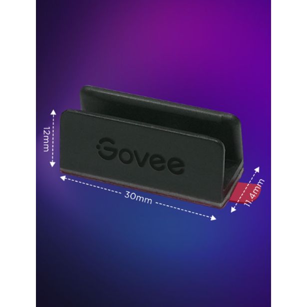 DODATEK ZA PAMETNI DOM GOVEE NEON ROPE LIGHT 2 SPONKE ZA LED TRAK 20 KOS ČRNE
