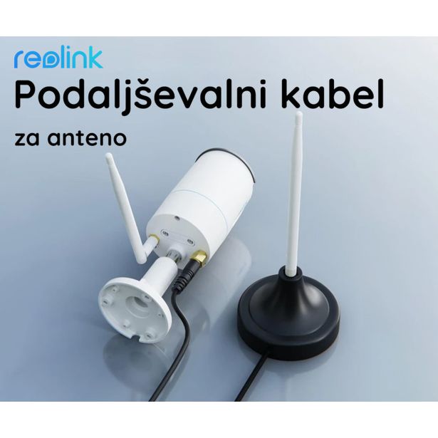 DODATEK ZA PAMETNI DOM REOLINK ANTENNA EX KABEL ČRNA