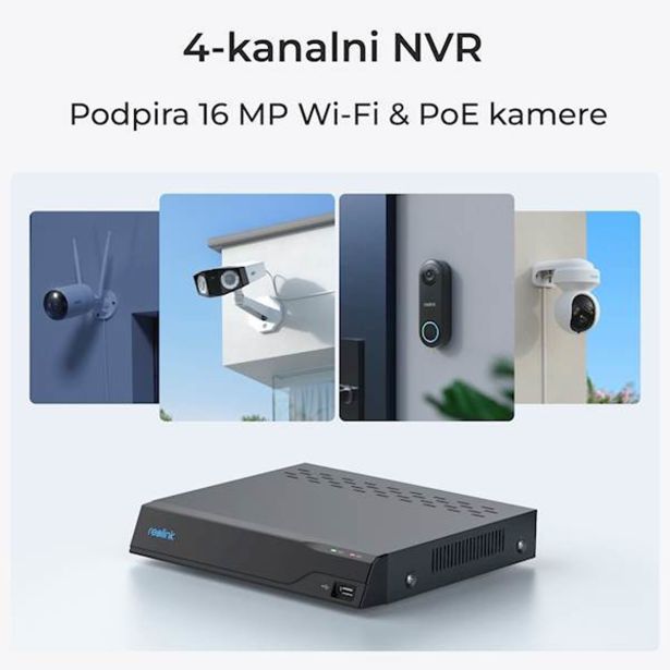 DODATEK ZA PAMETNI DOM REOLINK NVS4 SNEMALNA ENOTA PRIKLOP DO 4 KAMER