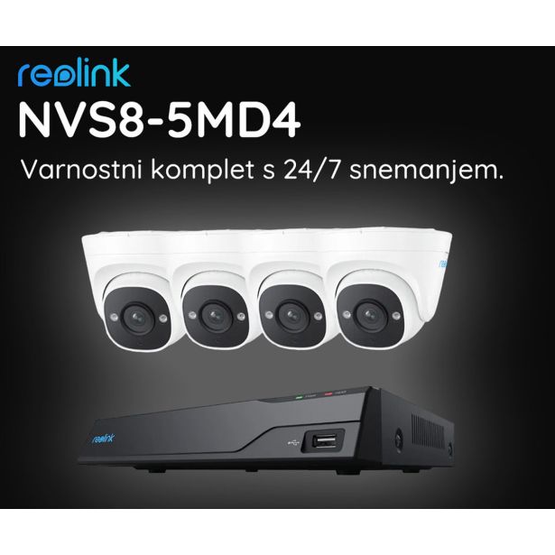 DODATEK ZA PAMETNI DOM REOLINK NVS8-5MD4 VARNOSTNI KOMPLET