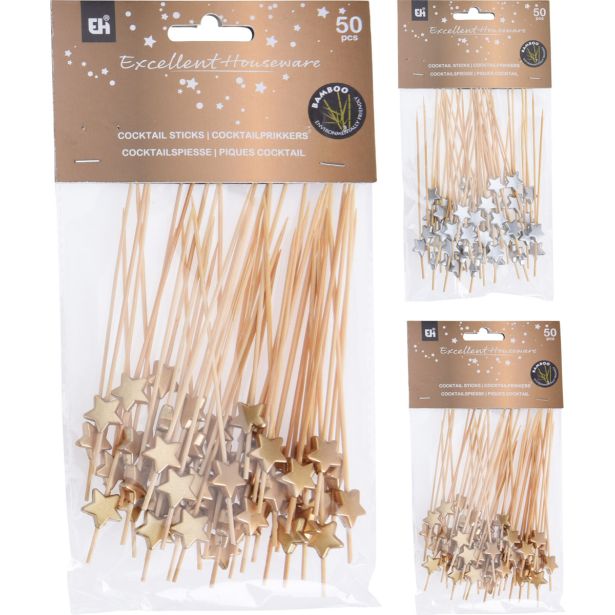 DODATEK ZA SERVIRANJE EH COCKTAIL NABODALA 12 CM LESENA 50 KOS