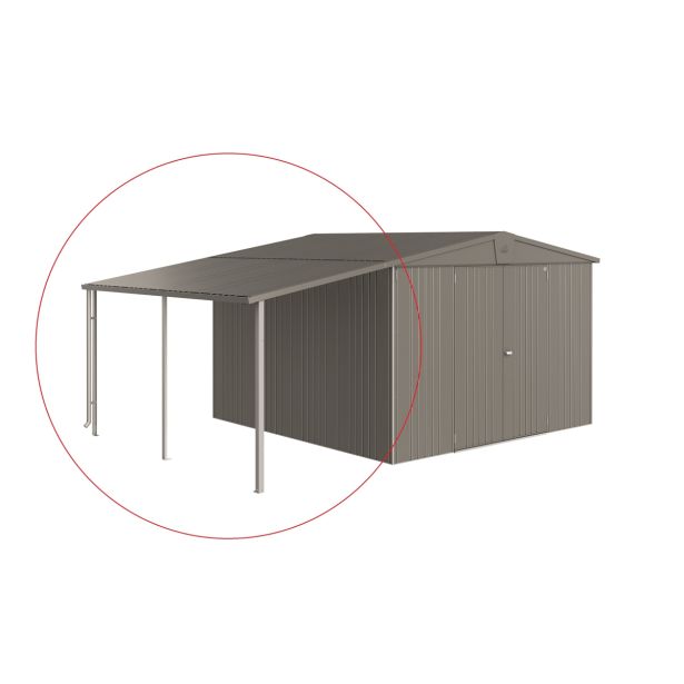 DODATKI ZA KOVINSKE HIŠKE BIOHORT 150X300 CM STRANSKA STREHA ZA EUROPA V 6/7