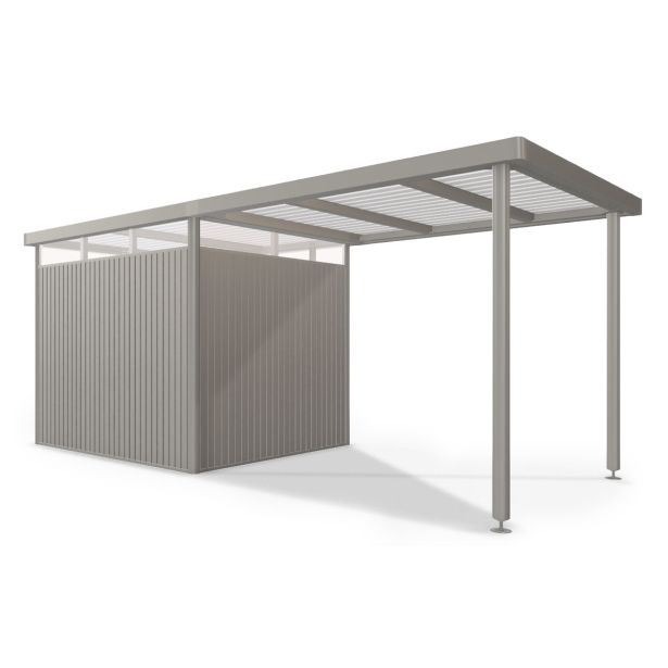 DODATKI ZA KOVINSKE HIŠKE BIOHORT STRANSKI NADSTREŠEK HIGHLINE H3 PEŠČENO SIVA