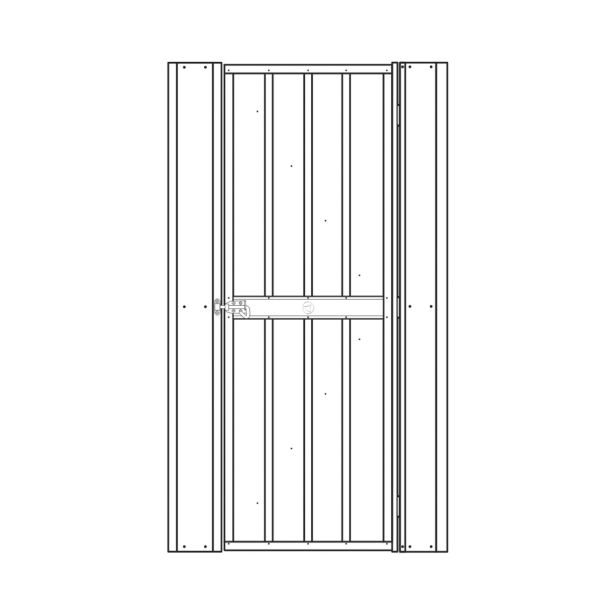 DODATKI ZA KOVINSKE HIŠKE GLOBEL KOMPLET VRAT 1 ANTRACIT 178 X 67 CM (HD178E)