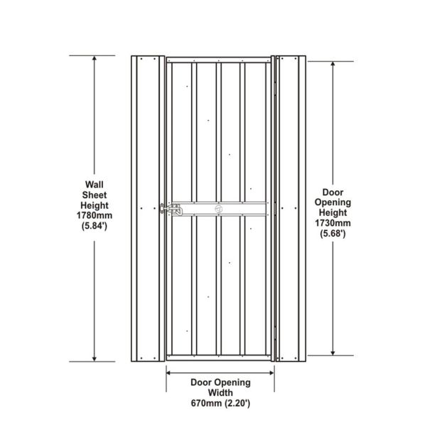 DODATKI ZA KOVINSKE HIŠKE GLOBEL KOMPLET VRAT 1 SREBRNA 179 X 67 CM (HD178F)