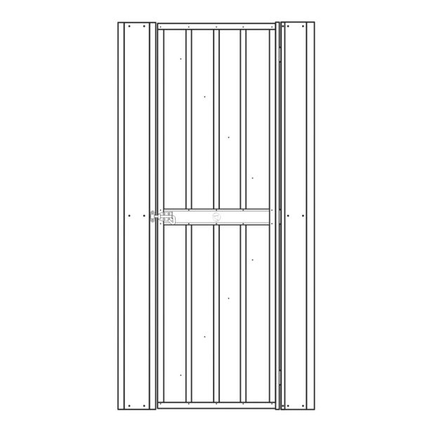 DODATKI ZA KOVINSKE HIŠKE GLOBEL KOMPLET VRAT 2 ANTRACIT 200 X 67 CM (HD2E)