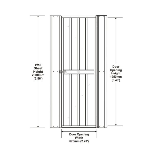 DODATKI ZA KOVINSKE HIŠKE GLOBEL KOMPLET VRAT 2 ANTRACIT 200 X 67 CM (HD2E)