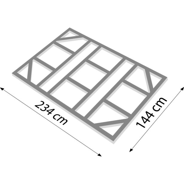 DODATKI ZA KOVINSKE HIŠKE GLOBEL OKVIR TEMELJA 5X8 ZA HIŠKO GLOBEL 3326002