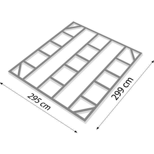 DODATKI ZA KOVINSKE HIŠKE GLOBEL TALNI OKVIR GLOBEL 10X10 D295 X V299 CM (F1010GAL)