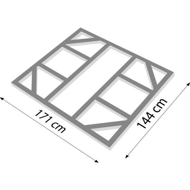 DODATKI ZA KOVINSKE HIŠKE GLOBEL TALNI OKVIR GLOBEL 6X5 D171 X Š144 CM (F65GAL)