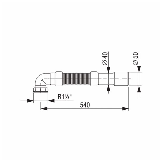 DODATNI DEL ZA VODOVOD LIV CEV GIBLJIVA S PRIKLJUČKOM IN MATICO