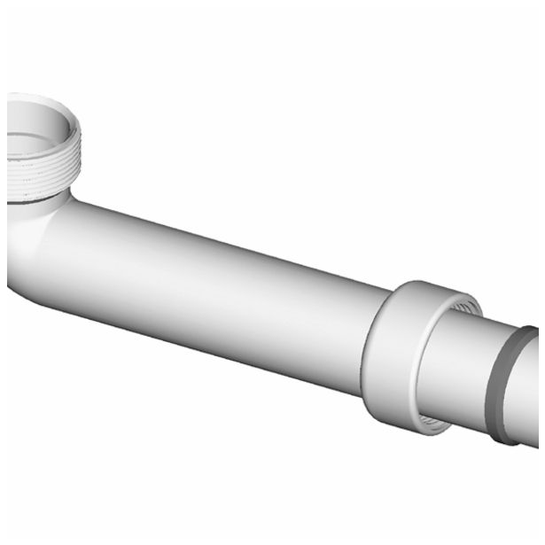 DODATNI DEL ZA VODOVOD LIV KOLENO PVC FI 40 Z MATICO IN TESNILOM
