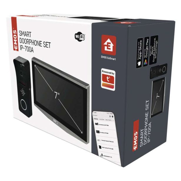PAMETNI VIDEO DOMOFON EMOS SET 17.8CM IP-700A, WIFI