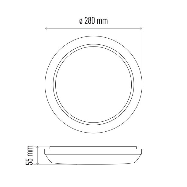 LED SVETILO NADOMETNO DORI, OKROGLO 24,5W NW IP54