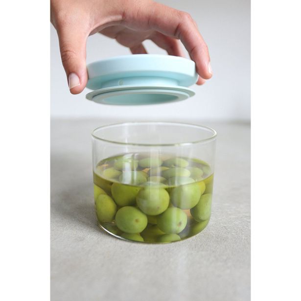 POSODA ZA SHRANJEVANJE BRABANTIA STEKLENI KOZARČKI ZA ŽIVILA SIVO MODRA