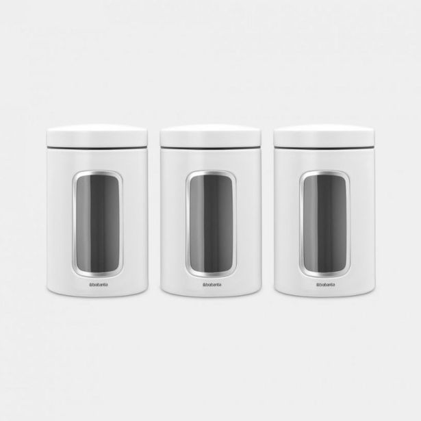 POSODA ZA SHRANJEVANJE BRABANTIA ZA ŽIVILA Z OKENCEM, BELA