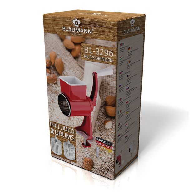 DROBILNIK BLAUMANN ZA OREHE Z DVEMI BOBNI 22X8X28 CM KOVINSKI