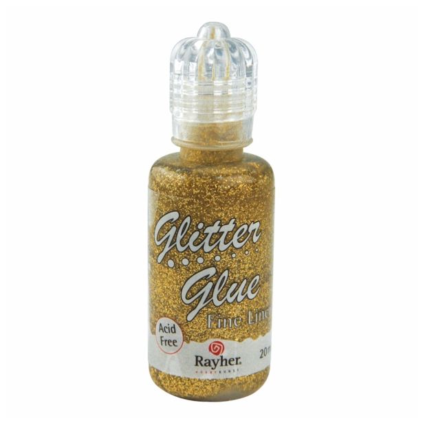 DROBNI ART.ZA USTVARJANJE RAYHER LEPILO Z BLEŠČICAMI ZLAT, 20 ML