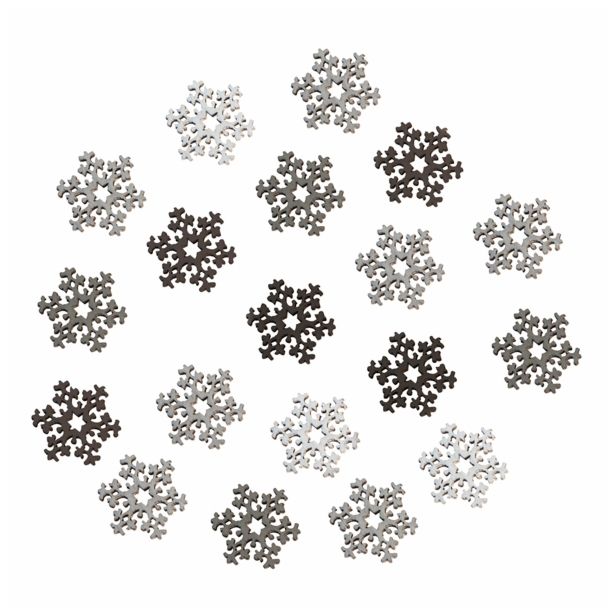 DROBNI ART.ZA USTVARJANJE RAYHER LESENI OKRASKI SNEŽINKA 2 CM 24 KOS