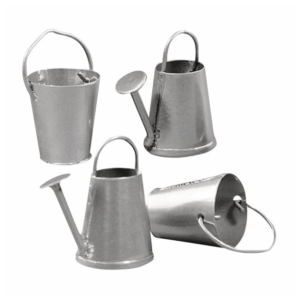 DROBNI ART.ZA USTVARJANJE RAYHER ZALIVALKE IN VEDRA, KOV. 2 VRSTI, 2 -3 CM, 4 KOM.