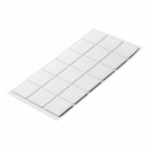 DRSNIK HETTICH DIY,SAMOLEPLJIV  35X35X2 MM, BEL SINTETIČNI FILC, V ZAVOJU JE 18 KOS