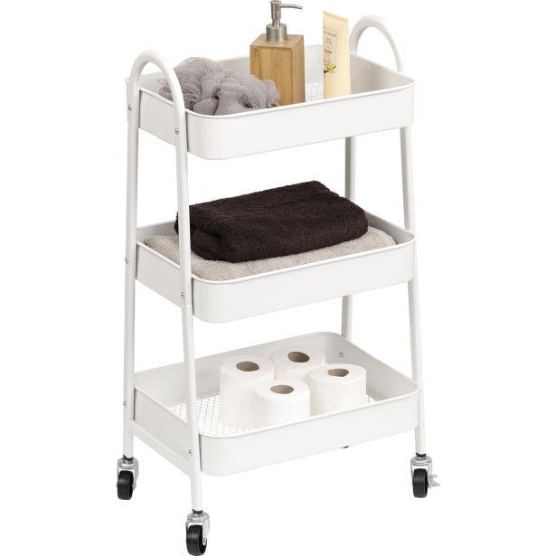 DRŽALA, STOJALA, KLJUKICE TENDANCE KOP. STOJALO NA KOLEŠČKIH BELO, 3 POLICE, KOVINSKO