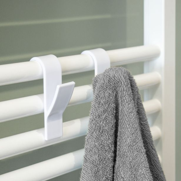 DRŽALA, STOJALA, KLJUKICE TENDANCE SET KLJUKIC ZA RADIATOR 2 KOM BELI PLASTIČNI