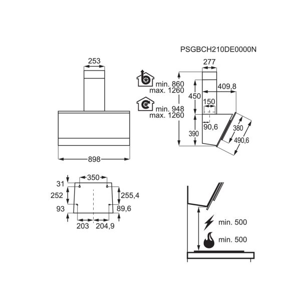 STENSKA KUHINJSKA NAPA AEG DVE5971HG