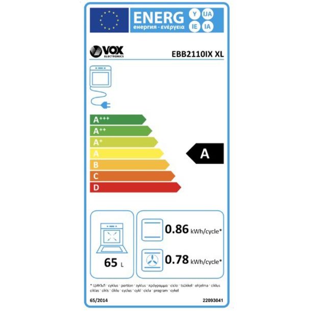 VGRADNA PEČICA VOX EBB2110IXXL