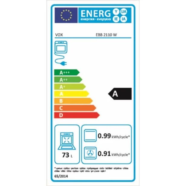 VGRADNA PEČICA VOX EBB2110W