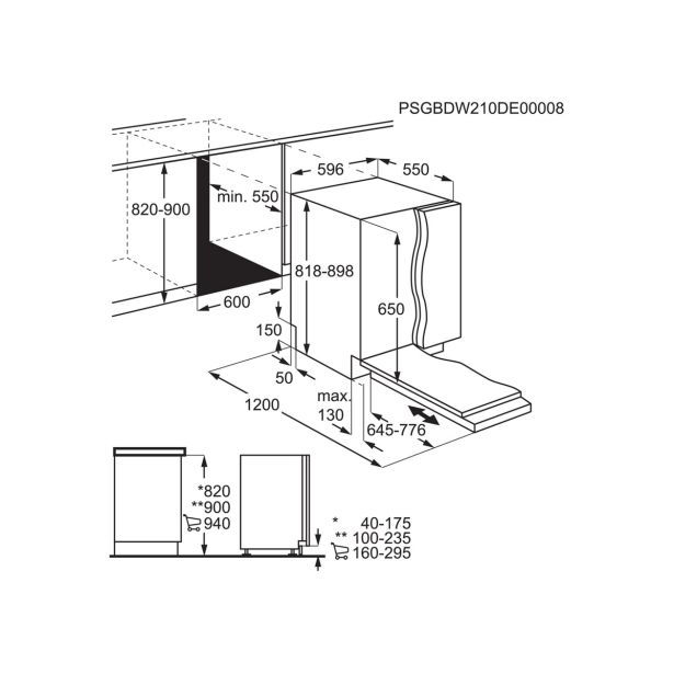 VGRADNI POMIVALNI STROJ ELECTROLUX EES48200L