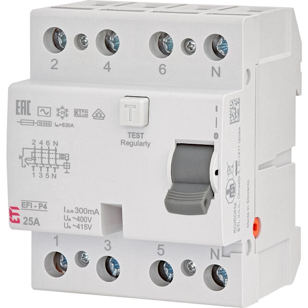 ZAŠČITNO STIKALO FID ETI EFI-P4 AC 25/0.3A 4P FID