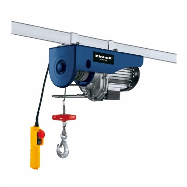 ELEKTRIČNO DVIGALO Z ŽIČNO VRVJO EINHELL 250KG/500KG, 8M/4MIN JEKLENA VRV FI 4.2 MM